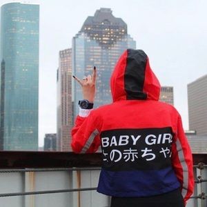 Thug Ave Baby Girl Crop Windbreaker